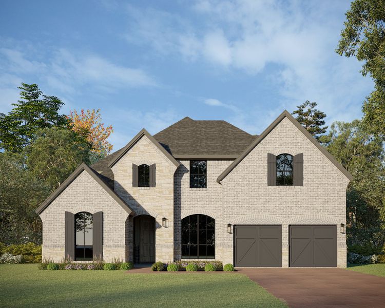 Plan 1641 Elevation A w/ Stone Plan 1641 Elevation A w/ Stone