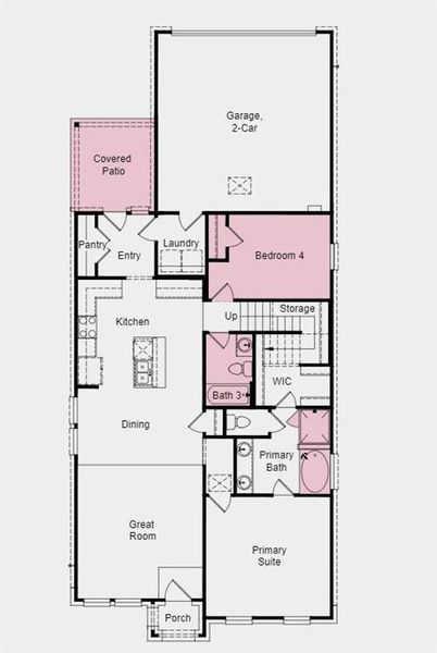 Structural options added include:  Bed 4 and bath 3 in place of flex, slide in tub at primary bath, and covered outdoor living.