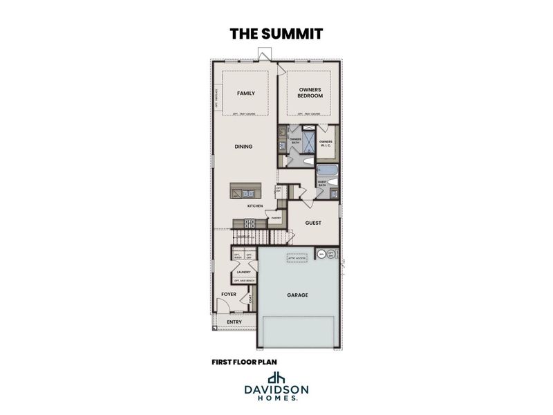 2D floor plan layout for the The Summit A by Davidson Homes LLC in Morgan Meadows, San Antonio, TX (Image 3). 2D floor plan layout for the The Summit A by Davidson Homes LLC in Morgan Meadows, San Antonio, TX (Image 3).