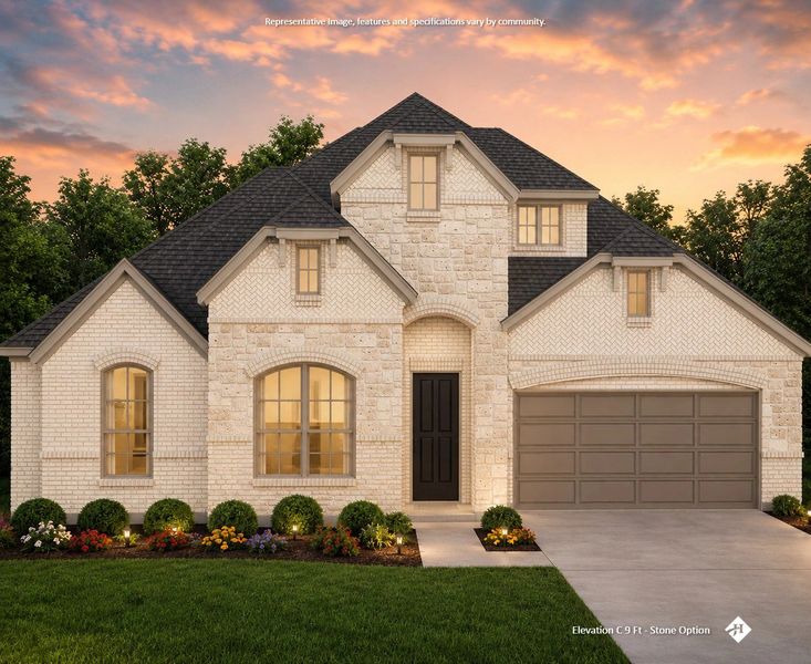 Front exterior of a new home in Hayes Crossing, Midlothian, TX, highlighting curb appeal (Image 8). Front exterior of a new home in Hayes Crossing, Midlothian, TX, highlighting curb appeal (Image 8).