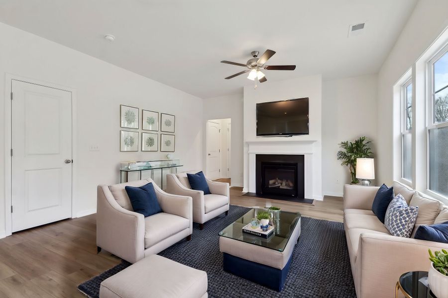 Representative furnished interior of a home built from the Porter II by Great Southern Homes in Cottages at Roofs Pond, West Columbia (Image 53).