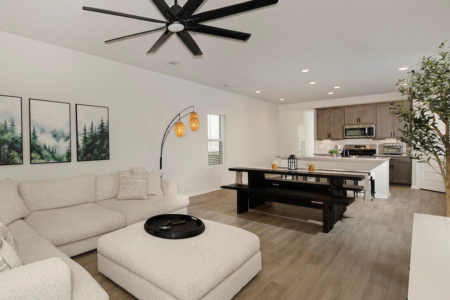 Furnished interior view inside a new home in Lakes at Black Oak, Magnolia (Image 14). Furnished interior view inside a new home in Lakes at Black Oak, Magnolia (Image 14).