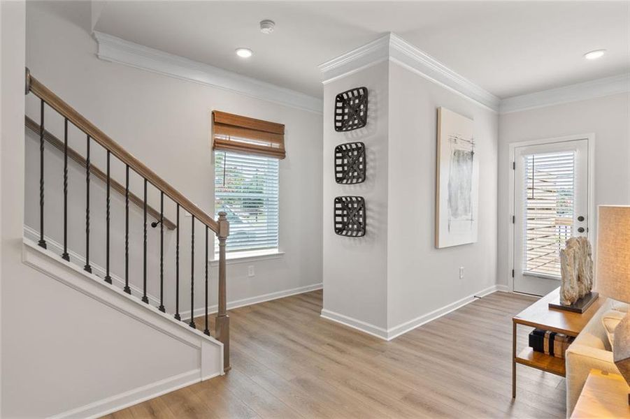 Furnished interior view inside a new home in Trinity Station, Auburn (Image 17).