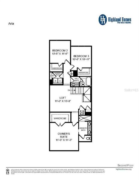 2D floor plan layout of this home in The Crossings - Bungalows, St. Cloud, FL (Image 3).