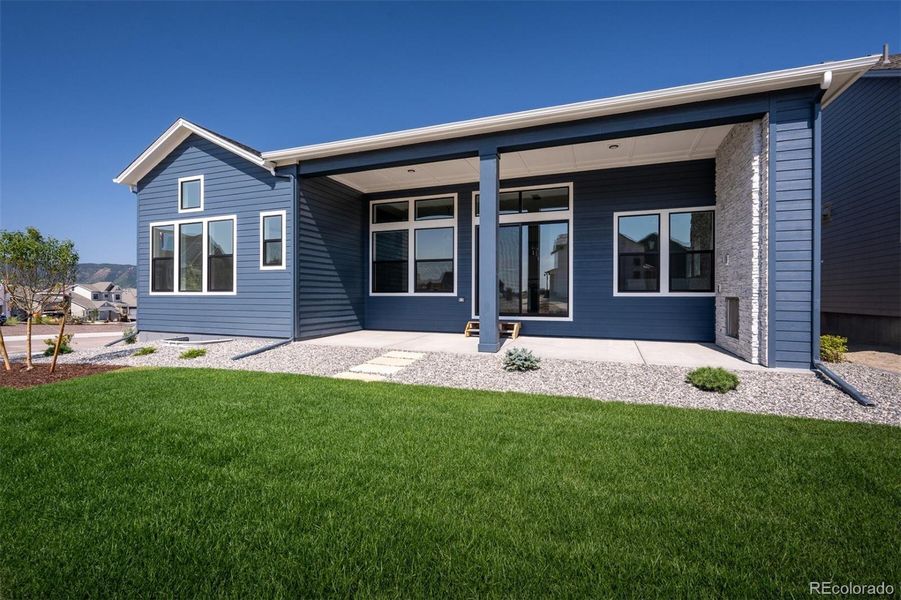 Front exterior of a new home in Cloverleaf - Pinnacle Collection, Monument, CO, highlighting curb appeal (Image 21).