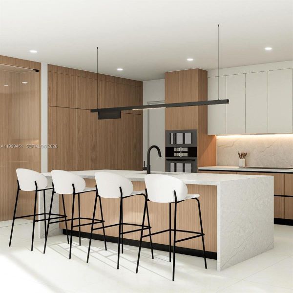 Furnished interior view inside a new home in , Miami Springs (Image 6).