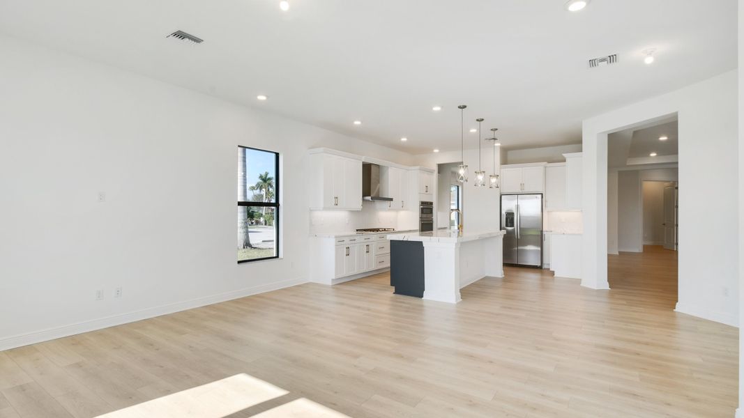 Family Room into Kitchen