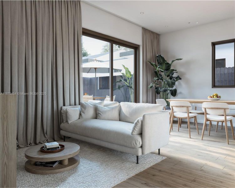 Furnished interior view inside a new home in , Miami (Image 6). Furnished interior view inside a new home in , Miami (Image 6).