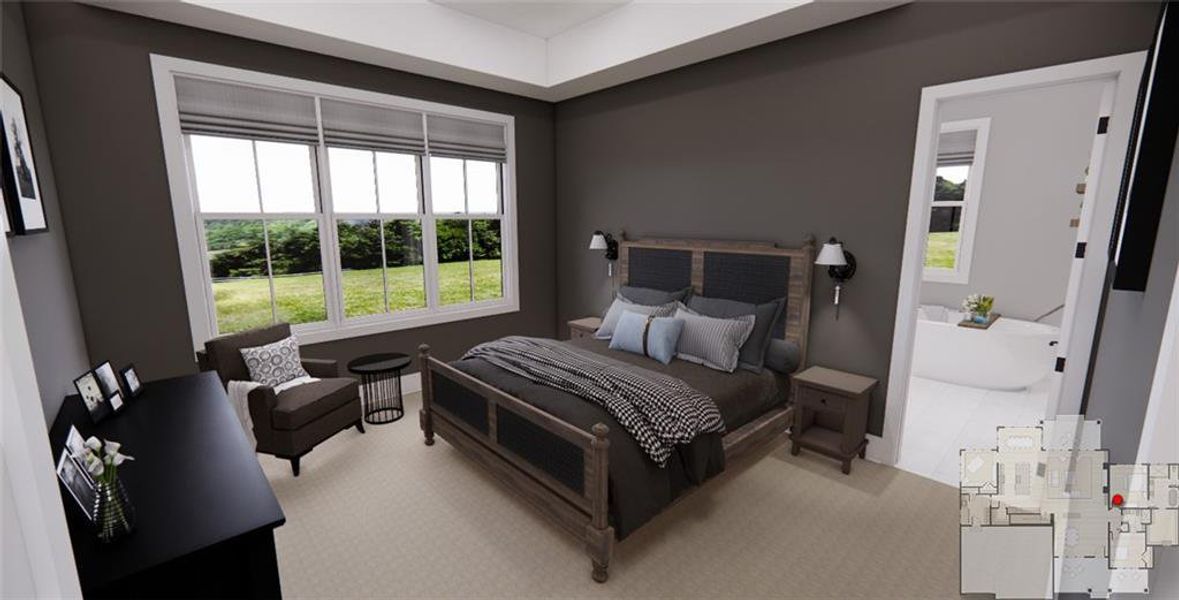 Furnished interior view inside a new home in , Ellijay (Image 34).