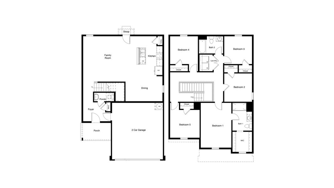 2D floor plan layout of this home in Hickory Grove, Krum, TX (Image 3).