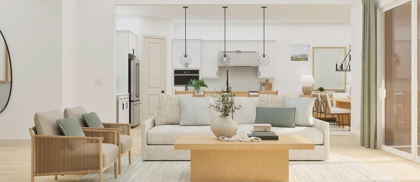 Representative furnished interior of a home built from the Aurora Plan 5580 by Lennar in Saddleback, Peoria (Image 4).