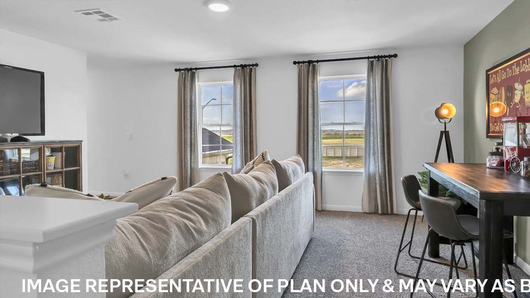 Furnished interior view inside a new home in Trails at Wildhorse, Austin (Image 14).