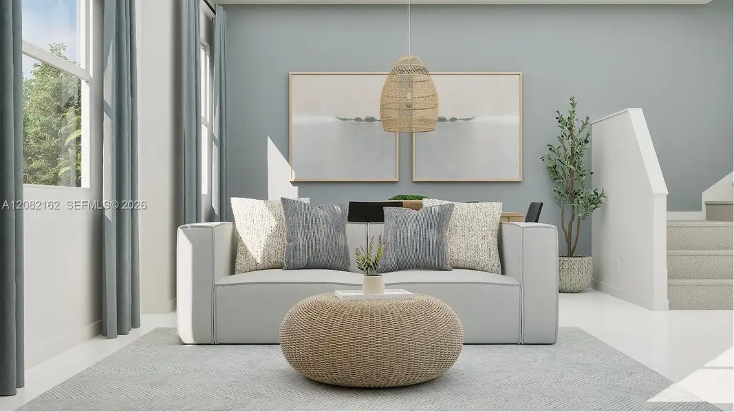 Furnished interior view inside a new home in Emerald Palms, Miami (Image 6).