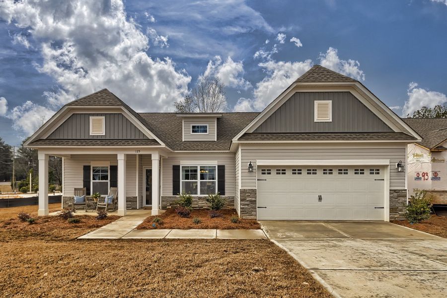 Representative exterior photo of a completed home built from the Wisteria II by Great Southern Homes in Briarfield, Conway, SC (Image 6).
