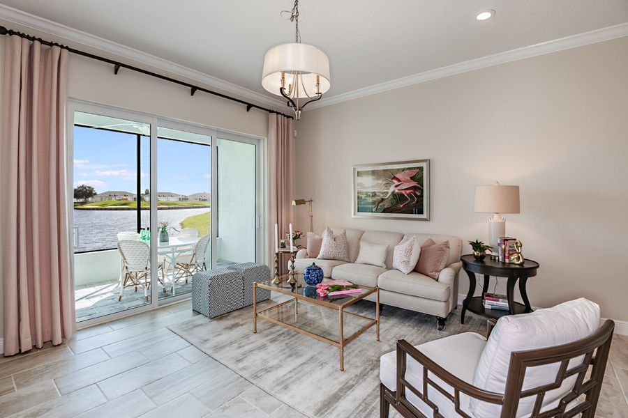 Furnished interior view inside a new home in Kings Gate, Punta Gorda (Image 9).