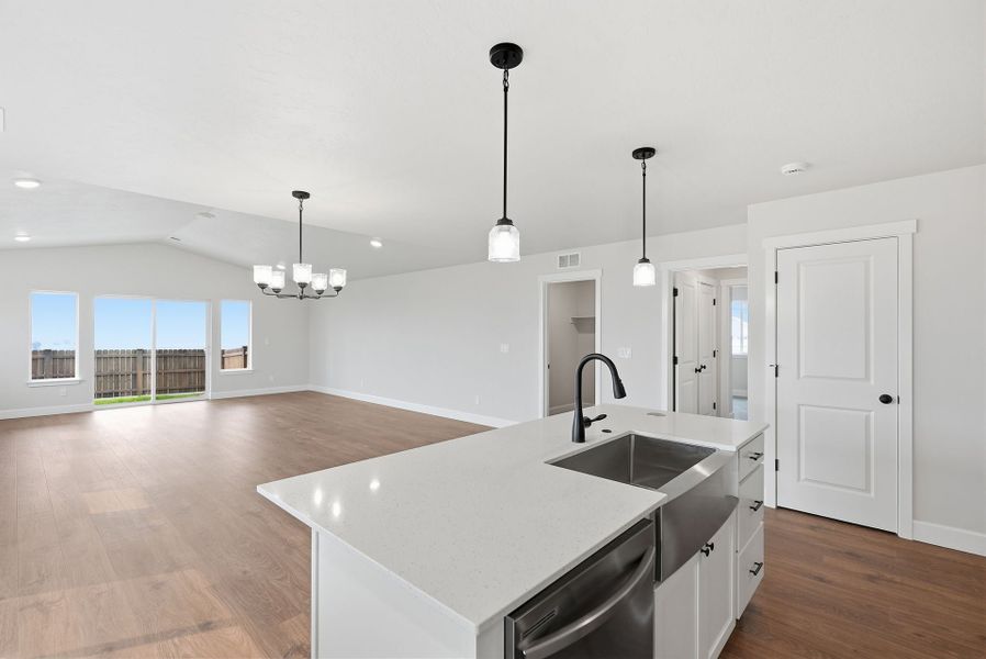Representative furnished interior of a home built from the Laurel by MonteVista Homes in IronHorse, Prineville (Image 11).