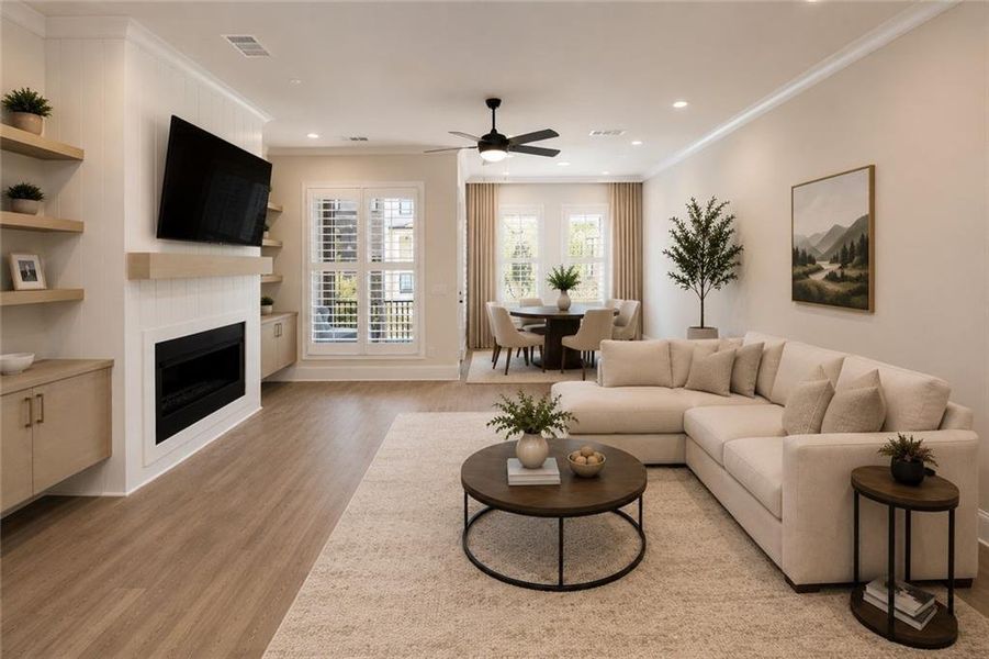 Furnished interior view inside a new home in , Alpharetta (Image 60).