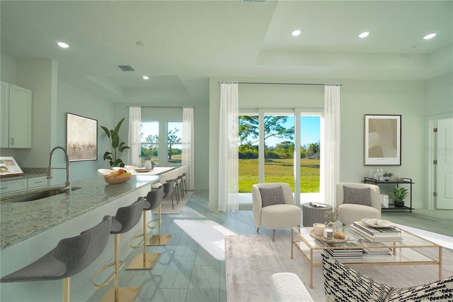 Furnished interior view inside a new home in , Placida (Image 11).