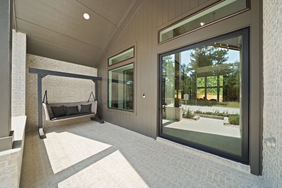 Exterior details and patio area of a home in COLTON - Fedrick Harris, Todd Mission (Image 4).