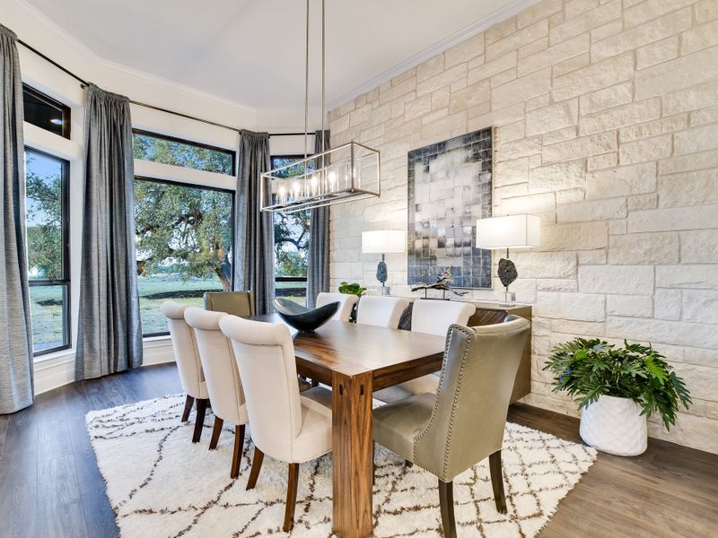 Representative furnished interior of a home built from the San Simeon I by Giddens Homes in Clearwater Ranch, Liberty Hill (Image 172).