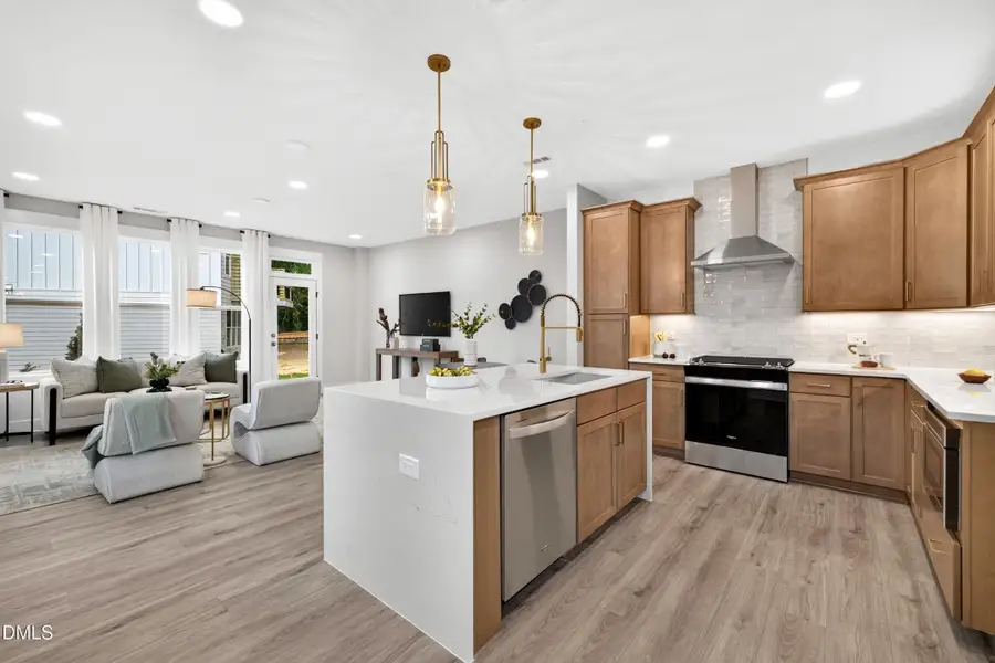 Kitchen Waterfall Island (Model Home) Kitchen Waterfall Island (Model Home)