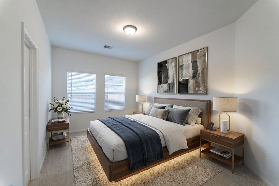 Representative furnished interior of a home built from the Pine by CastleRock Communities in Notting Hill, Converse (Image 9).