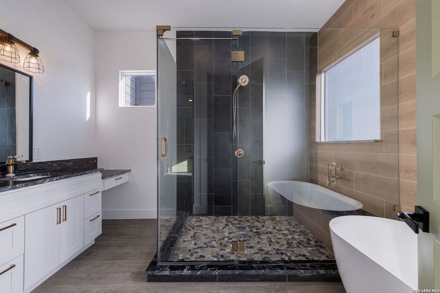 Furnished interior view inside a new home in , Fischer (Image 5).