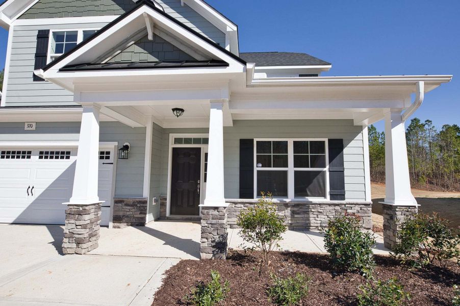 Representative exterior photo of a completed home built from the Austin by Caviness & Cates Communities in Bartlett Manor, Youngsville, NC (Image 84).