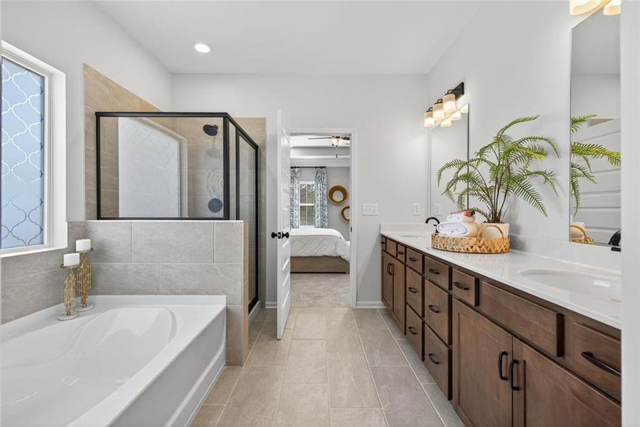 Furnished interior view inside a new home in Allen Manor, Hoschton (Image 39).