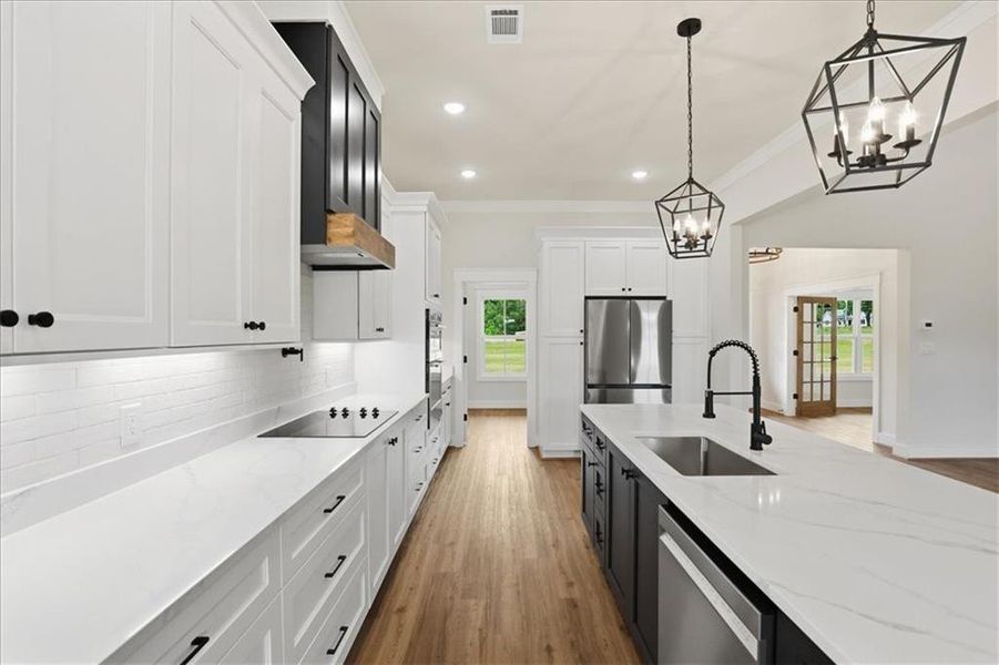 Furnished interior view inside a new home in , Monroe (Image 45).