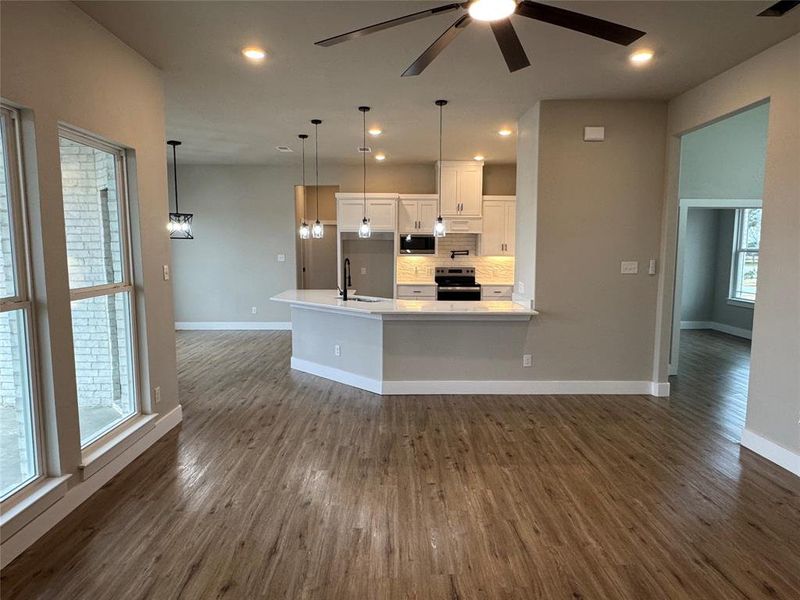 Living Room into Kitchen