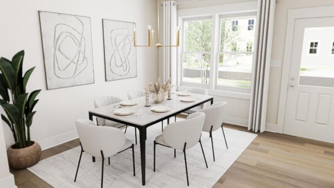Furnished interior view inside a new home in Wendell Falls, Wendell (Image 7).