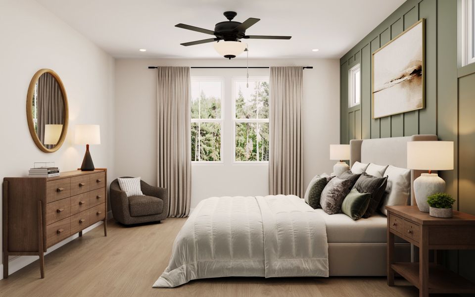 Representative furnished interior of a home built from the Chatham by Beazer Homes in Easton Walk, Lawrenceville (Image 9).