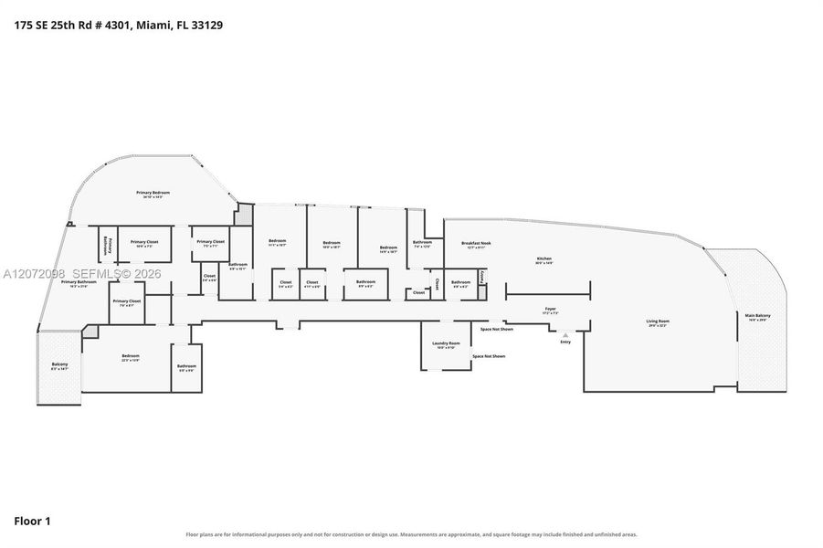 2D floor plan layout of this home in , Miami, FL (Image 5).