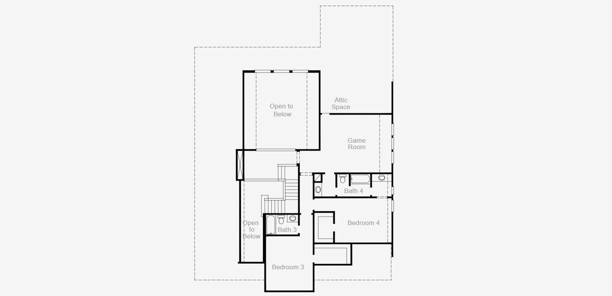 2D floor plan layout for the Haskell by Coventry Homes in Lariat, Liberty Hill, TX (Image 3).