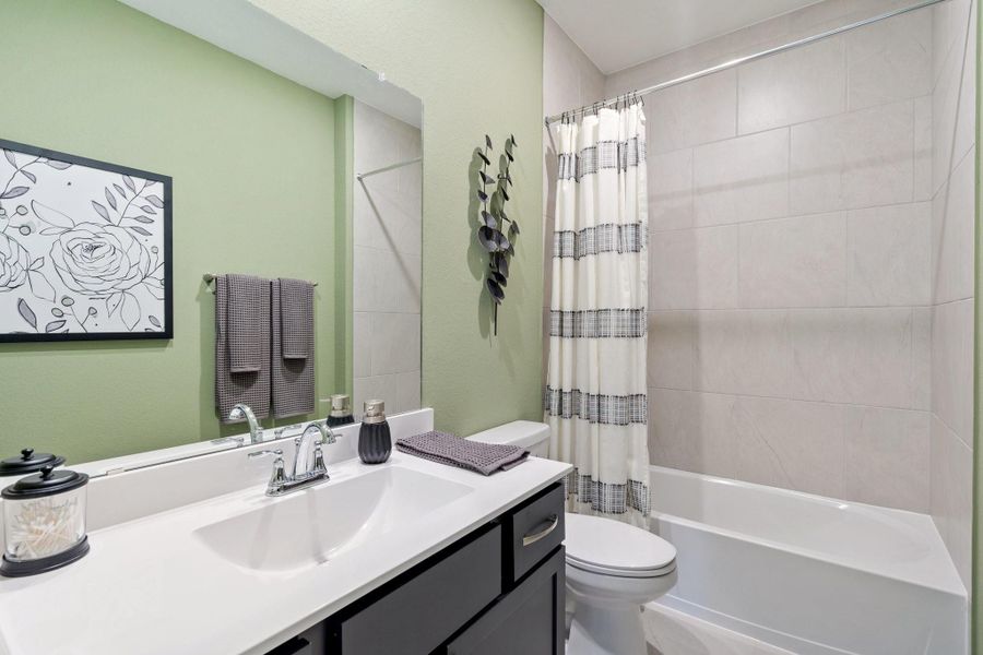 Furnished interior view inside a new home in Bridgeland Courtyard, Cypress (Image 5).