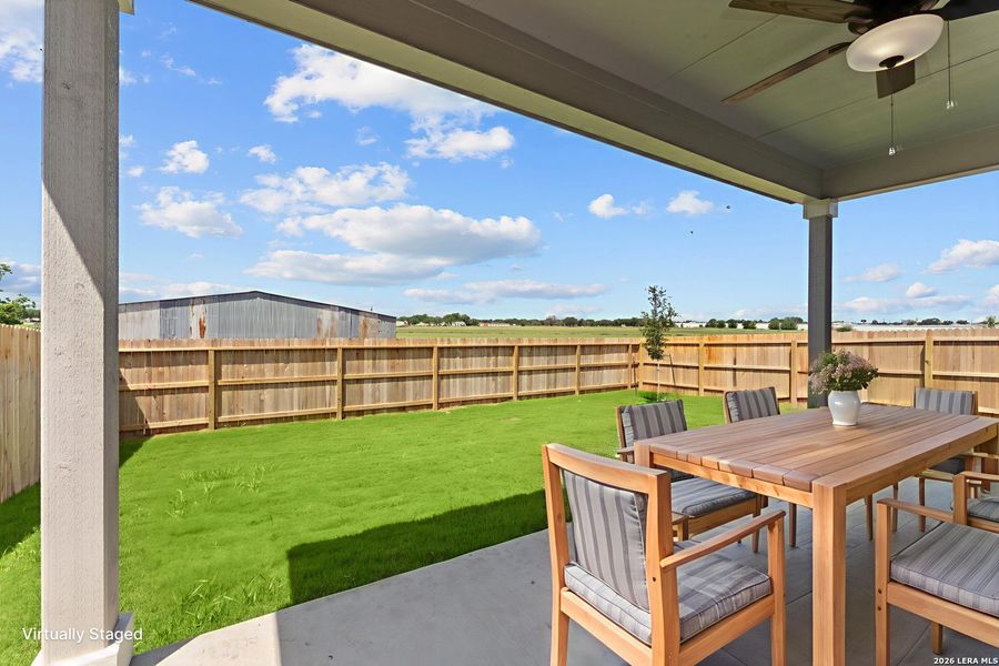 Exterior details and patio area of a home in Verano Farms, San Antonio (Image 3).