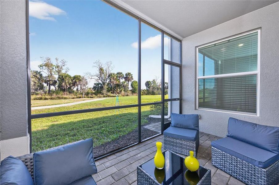 Exterior details and patio area of a home in Wellen Park Golf & Country Club, Venice (Image 24).