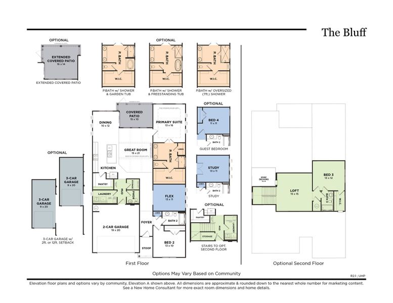 The Bluff with Optional 3-Car Garage (R2.1)