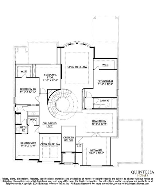 Artist Rendering of 2nd Floor Plan.