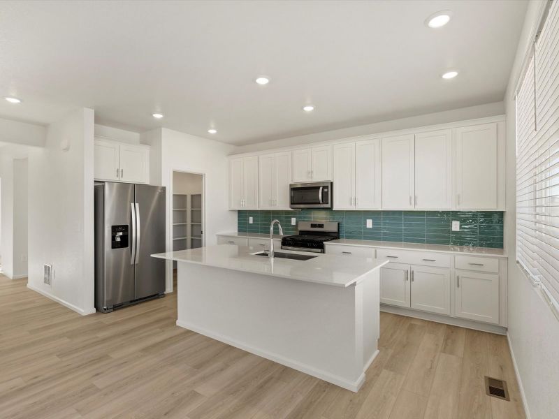 Furnished interior view inside a new home in Meridian Ranch, Peyton (Image 3). Furnished interior view inside a new home in Meridian Ranch, Peyton (Image 3).