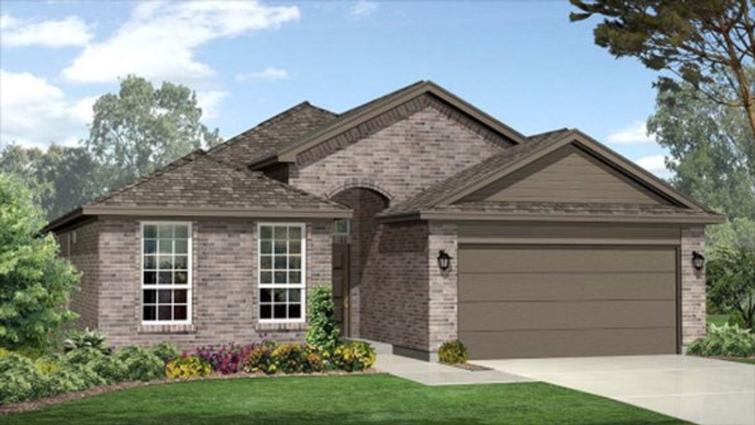 Front exterior of a new home in Viridian, Lubbock, TX, highlighting curb appeal (Image 2). Front exterior of a new home in Viridian, Lubbock, TX, highlighting curb appeal (Image 2).