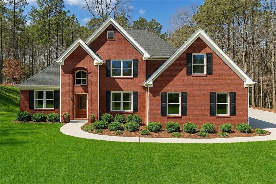 Front exterior of a new home in , Winder, GA, highlighting curb appeal (Image 13).