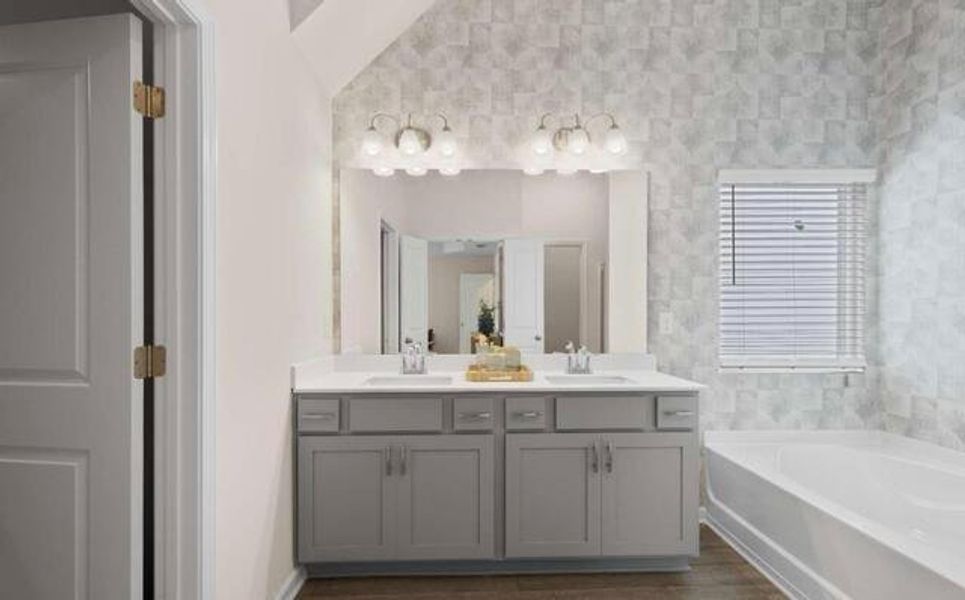 Furnished interior view inside a new home in Walden Park - The Retreat, Jonesboro (Image 28). Furnished interior view inside a new home in Walden Park - The Retreat, Jonesboro (Image 28).