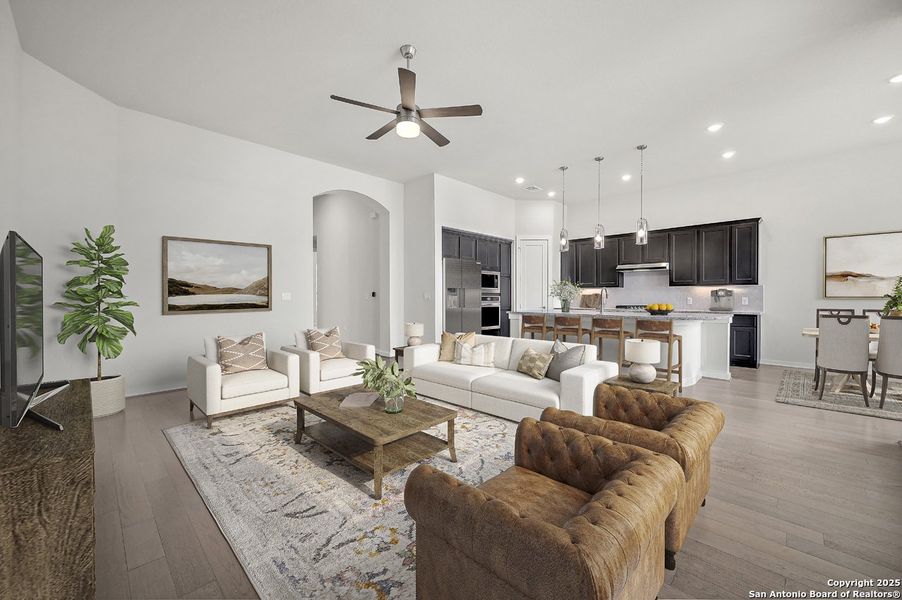Furnished interior view inside a new home in VIDA, San Antonio (Image 5).