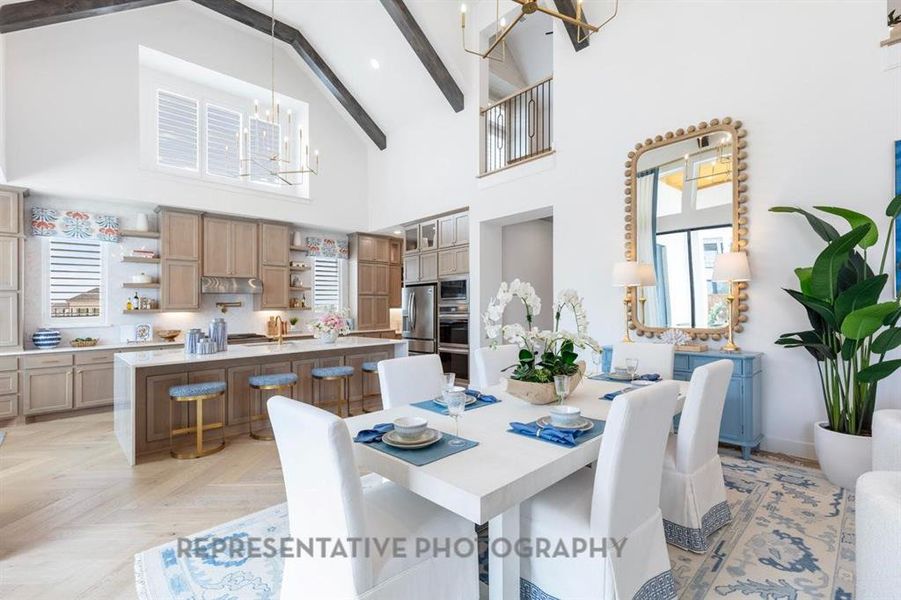 Furnished interior view inside a new home in Star Trail, Prosper (Image 10).