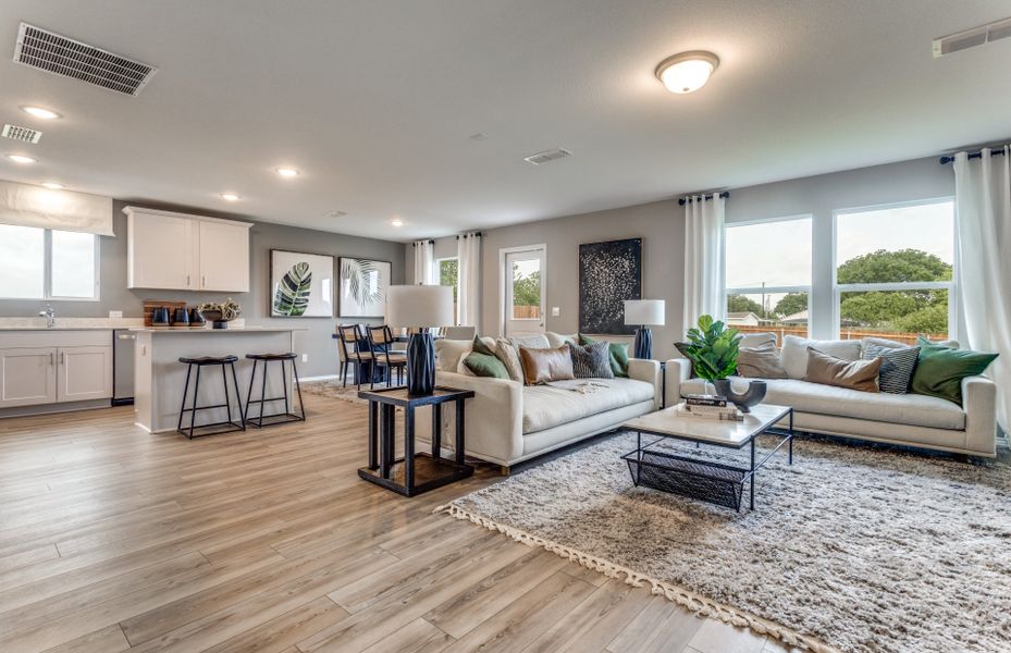 Open concept throughout main living areas