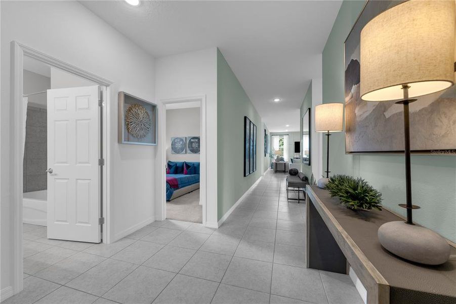 Furnished interior view inside a new home in Covered Bridge at Liberty Bluff, Haines City (Image 6).