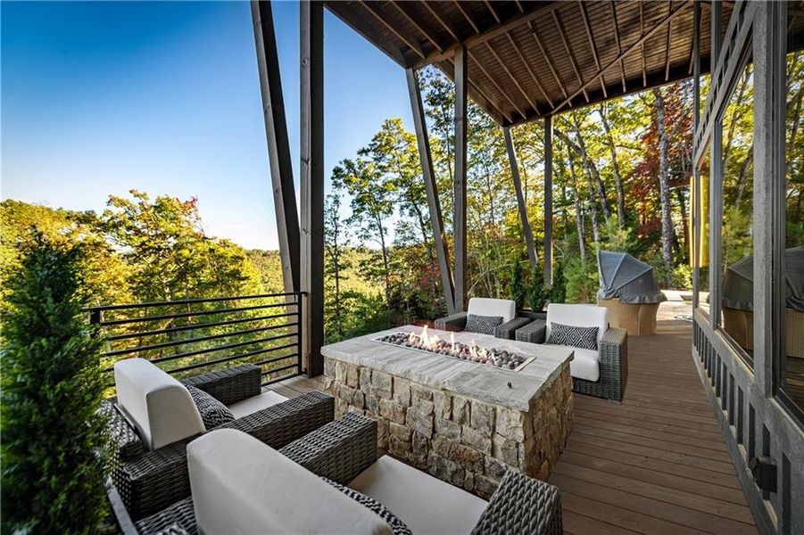 Exterior details and patio area of a home in , Blue Ridge (Image 26). Exterior details and patio area of a home in , Blue Ridge (Image 26).