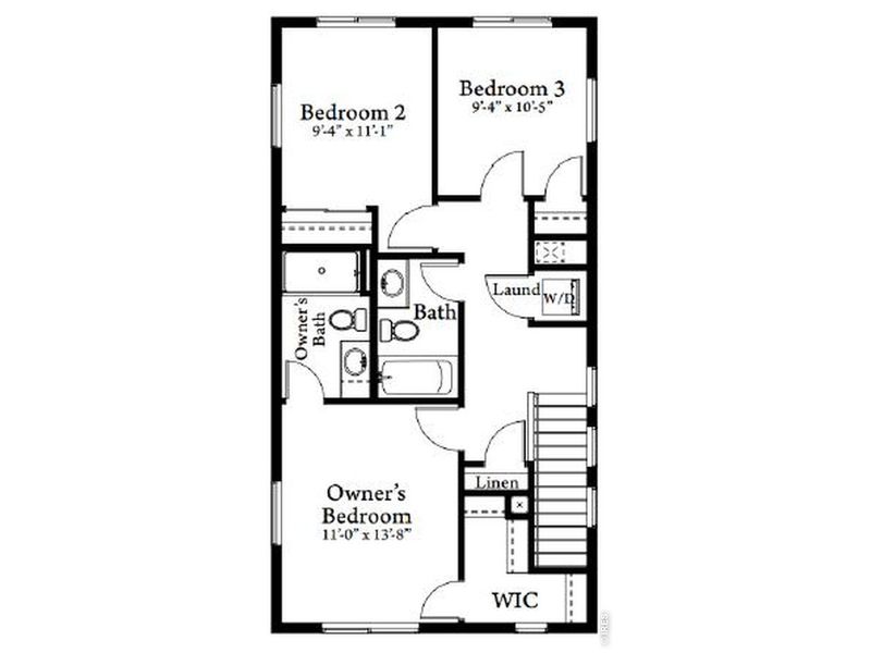 2D floor plan layout of this home in Liberty Draw, Evans, CO (Image 5).